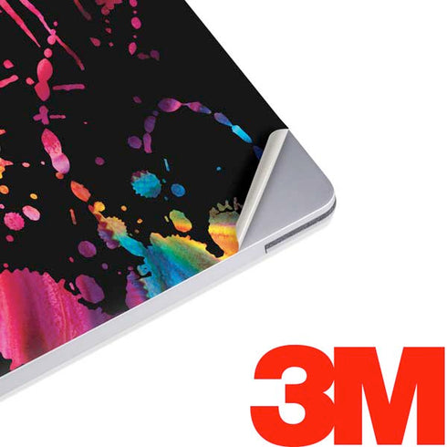 Chromatic Splatter Black Surface Laptop 2 Skin